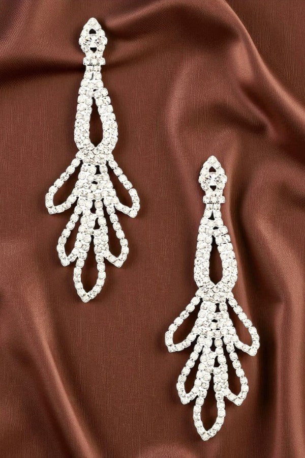 RHINESTONE PAVE DROP DANGLE EARRING