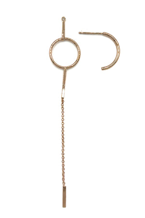 Oblong Chain Drop Earring