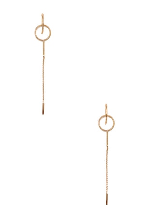 Oblong Chain Drop Earring