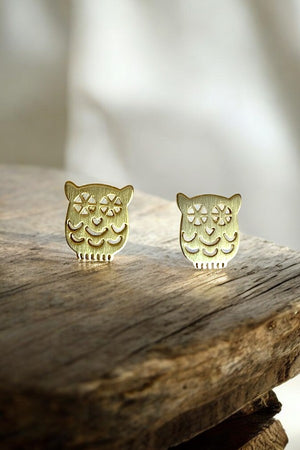 Owl Cut Out Post Earring