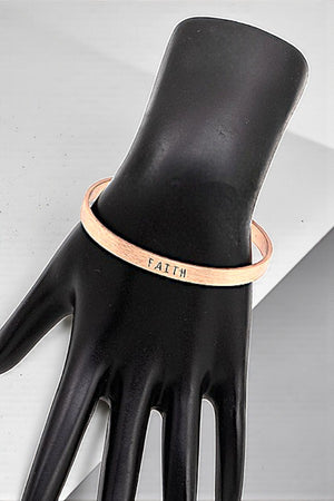 FAITH ETCHED CUFF BRACELET