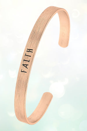 FAITH ETCHED CUFF BRACELET