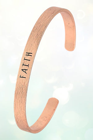 FAITH ETCHED CUFF BRACELET