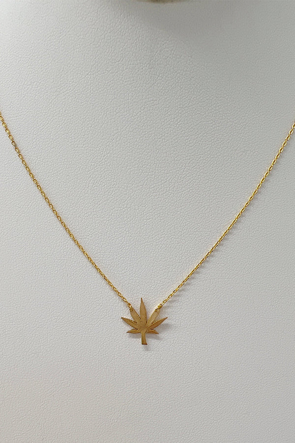 MJ Plant Pendant Necklace