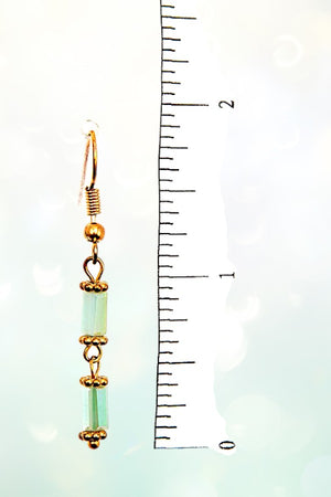 MIX TUBE BEAD CHAIN TASSEL LONG LARIAT NEKCLACE AND TUBE BEADS DROP EARRING SET