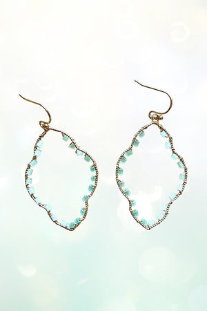 SEED BEAD STATIONED DROP EARRING