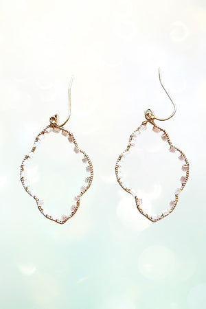 SEED BEAD STATIONED DROP EARRING