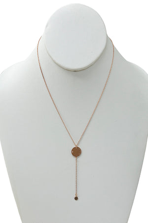 Bird Disk Accent Y Necklace