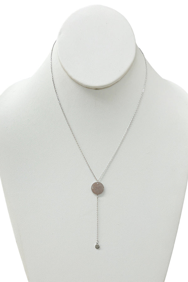 Bird Disk Accent Y Necklace