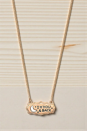 I LOVE YOU MESSAGE ETCHED PENDANT NECKLACE