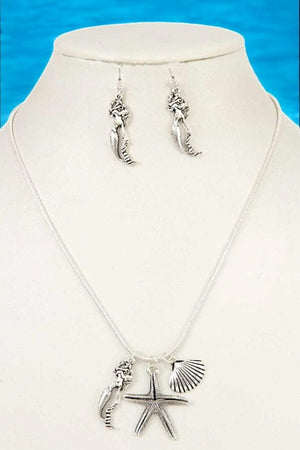 MULTI SEA PENDANT NECKLACE SET