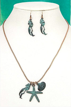 MULTI SEA PENDANT NECKLACE SET