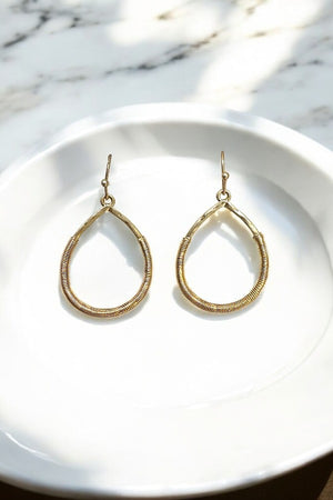 Coil Teardrop Dangle Earring