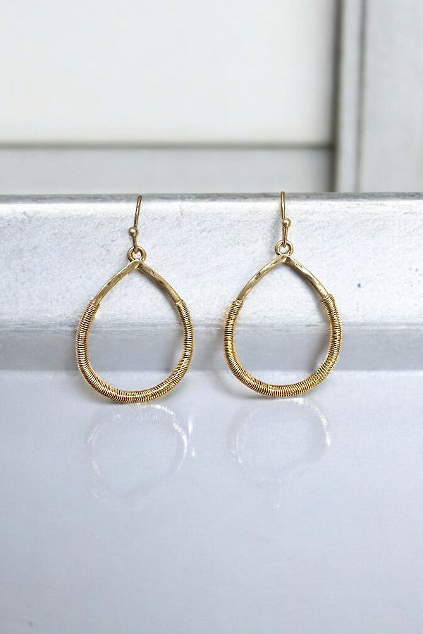 Coil Teardrop Dangle Earring