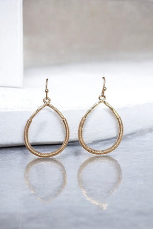 Coil Teardrop Dangle Earring