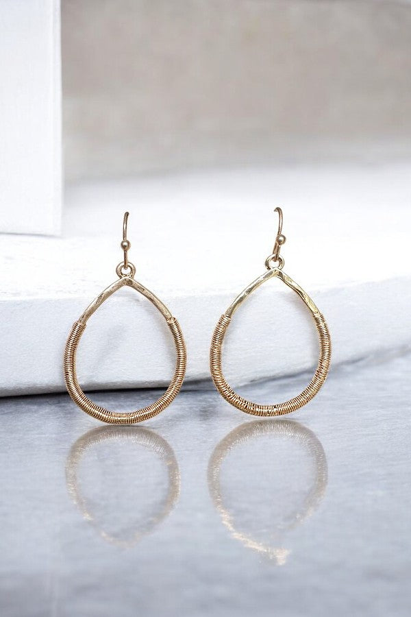 Coil Teardrop Dangle Earring