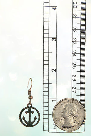 ANCHOR DISK PENDANT CHAIN TASSEL LONG NECKLACE SET