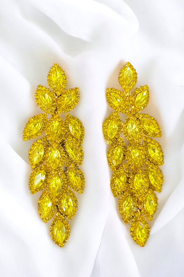 Marquise Framed Gem Drop Earring