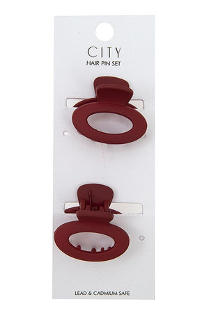 OVAL MINI HAIR CLAW SET