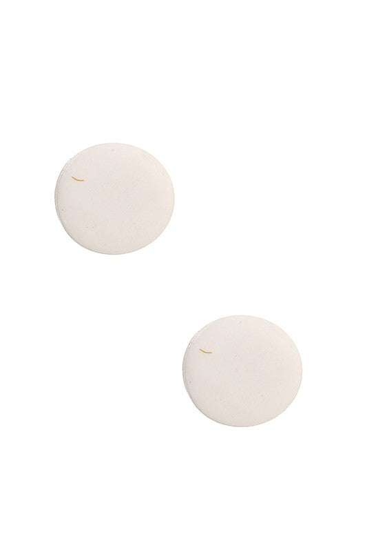 ROUND CLAY POST EARRING