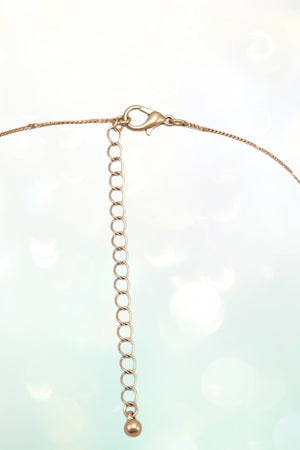 RING AND STONE BAR PENDANT LONG DROP Y NECKLACE AND STUD EARRING SET