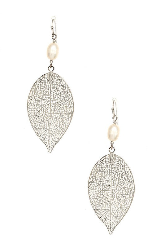 LEAF CUT OUT DANGLE EARRING