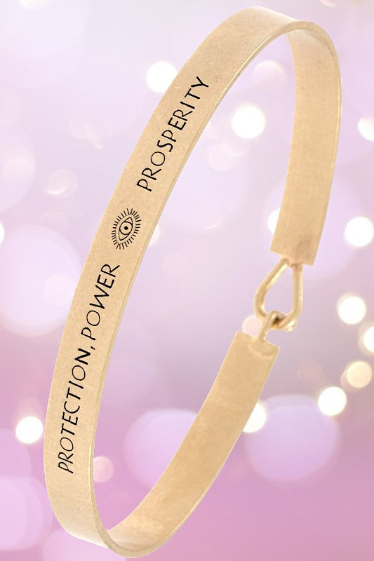 Protection Power Prosperity Message Bangle