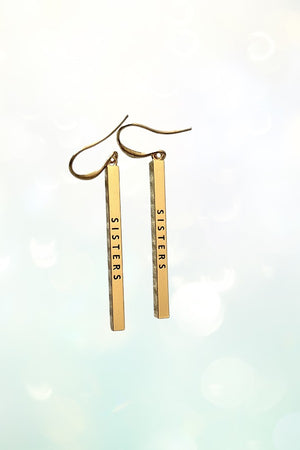 SISTERS BAR DANGLE EARRING
