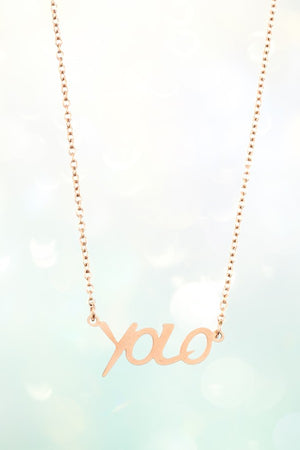 YOLO PENDANT NECKLACE