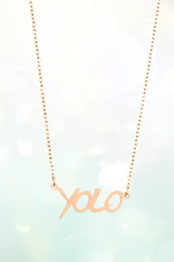 YOLO PENDANT NECKLACE