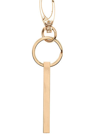 HOPE Ribbon Accent Bar Keychain