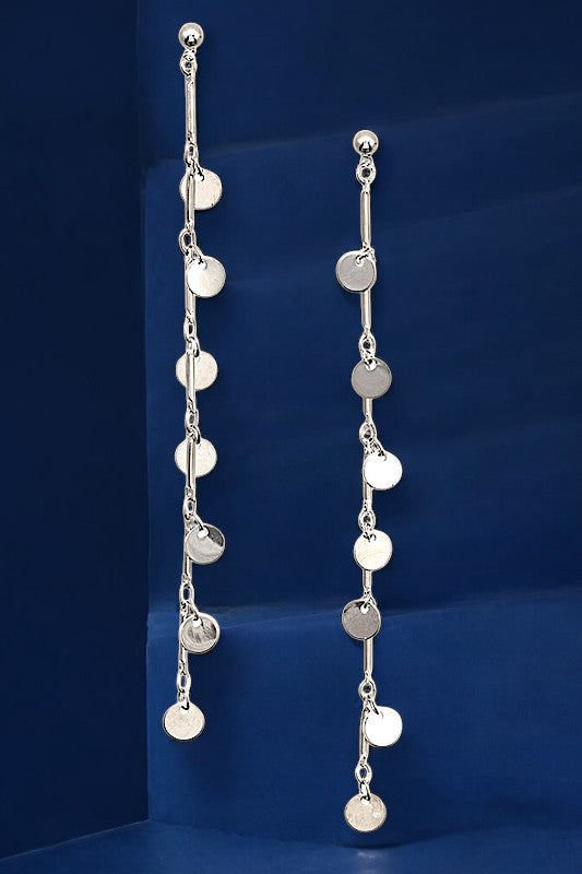 DISK DANGLE DROP EARRING