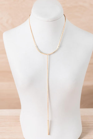 CURVED PENDANT Y NECKLACE