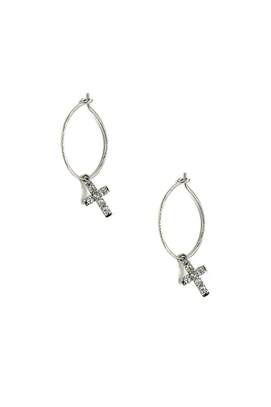 Cross Drop Earring