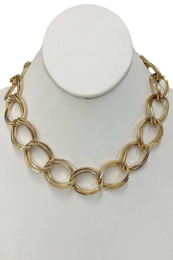 Chain Link Necklace Set