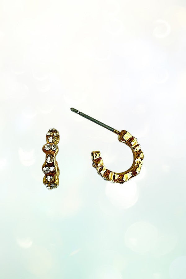 RHINESTONE PAVE 6 PAIR EARRING SET