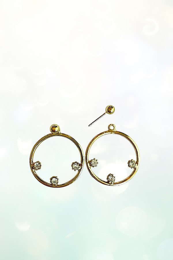 RHINESTONE PAVE 6 PAIR EARRING SET