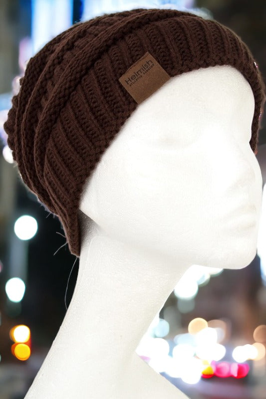 Knit Fashion Ponytail Pull Through Beanie