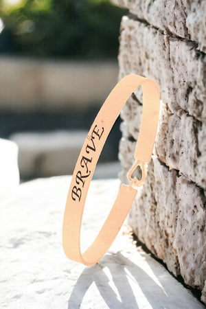 Brave Accent Bangle Bracelet