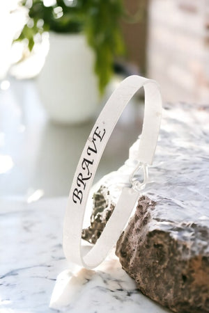 Brave Accent Bangle Bracelet