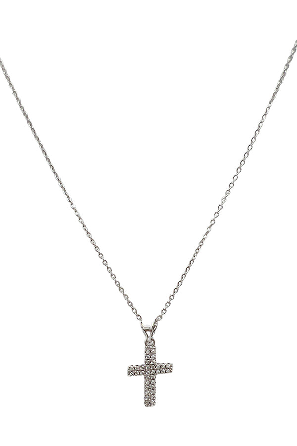 Rhinestone Cross Pendant Necklace