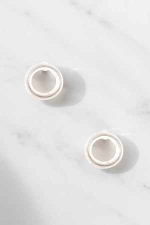 ROUND CUT OUT POST EARRING
