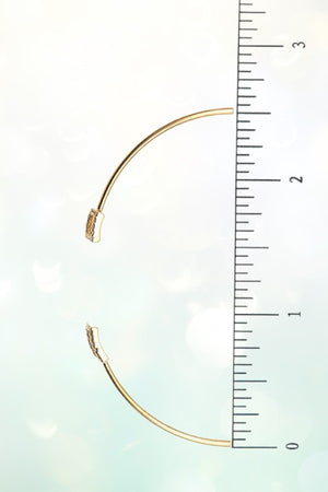 RHINESTONE PAVE RECTANGLE TIP CUFF BRACELET