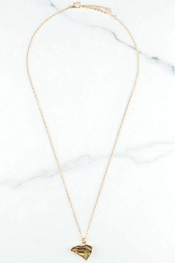 SOUTH CAROLINA STATE PENDANT NECKLACE