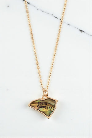 SOUTH CAROLINA STATE PENDANT NECKLACE