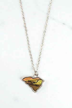 SOUTH CAROLINA STATE PENDANT NECKLACE