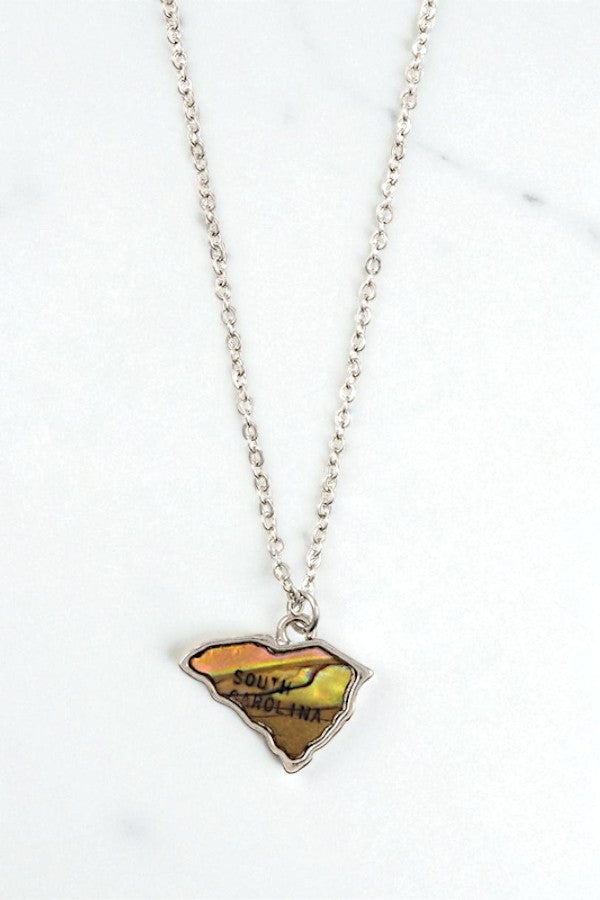 SOUTH CAROLINA STATE PENDANT NECKLACE