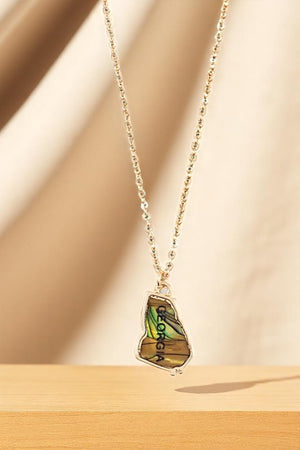 GEORGIA STATE PENDANT NECKLACE