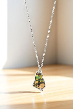 GEORGIA STATE PENDANT NECKLACE