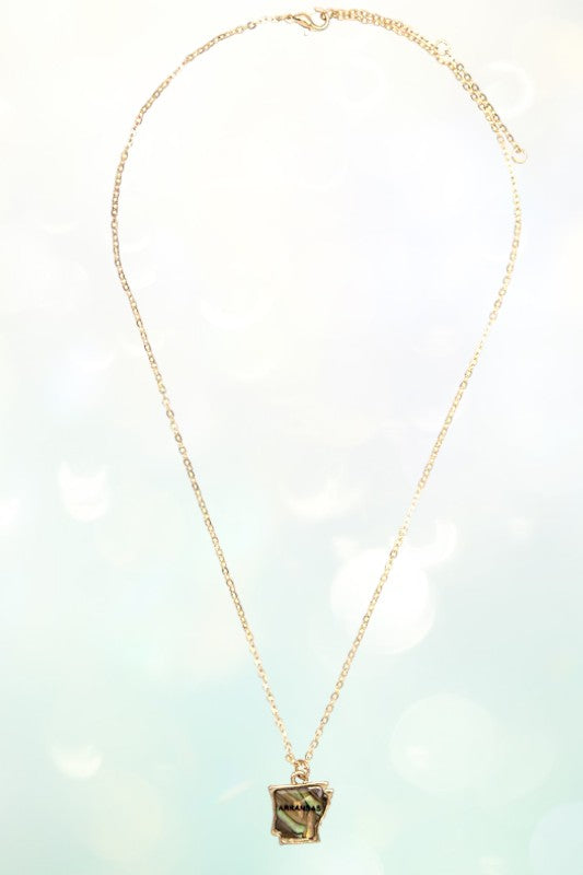 ARKANSAS STATE PENDANT NECKLACE